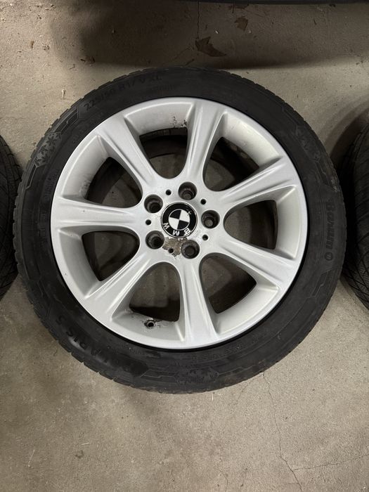Set 4 jante 5x120 BMW cu anvelope iarna 225/50R17