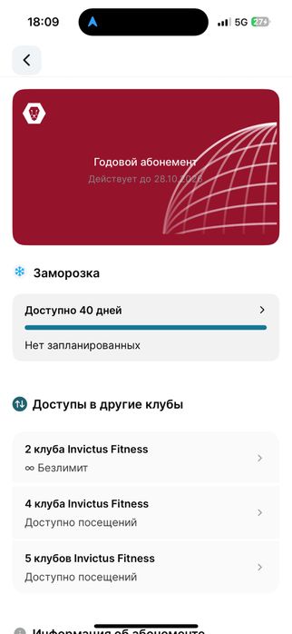 Продам абонемент в Invictus Green Mall