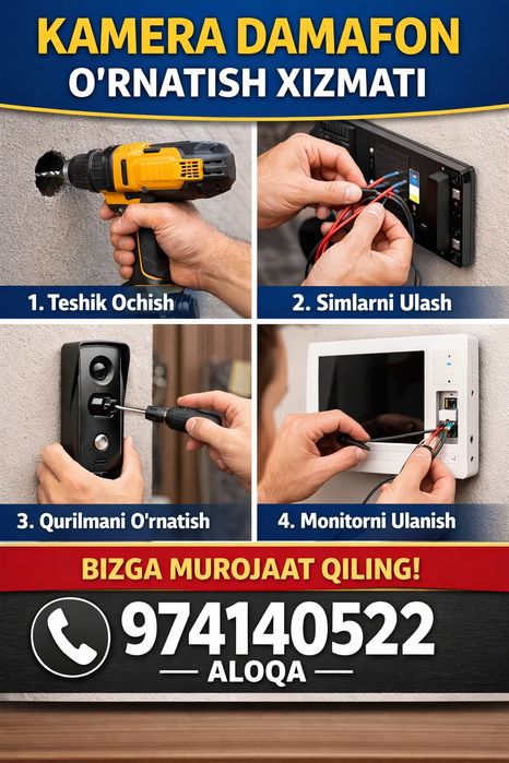 Kamera Danafon órnatish xizmati