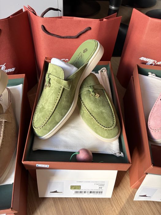 Saboti Loro Piana Summer Walk | Mocasini/Saboti barbati | Papuci piele intoarsa | Marimi 37-39 | NOI