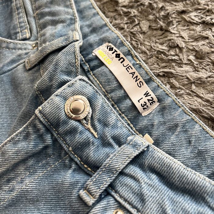 Blugi cu croi larg/ wide leg fit Koton, moderni, albastru deschis