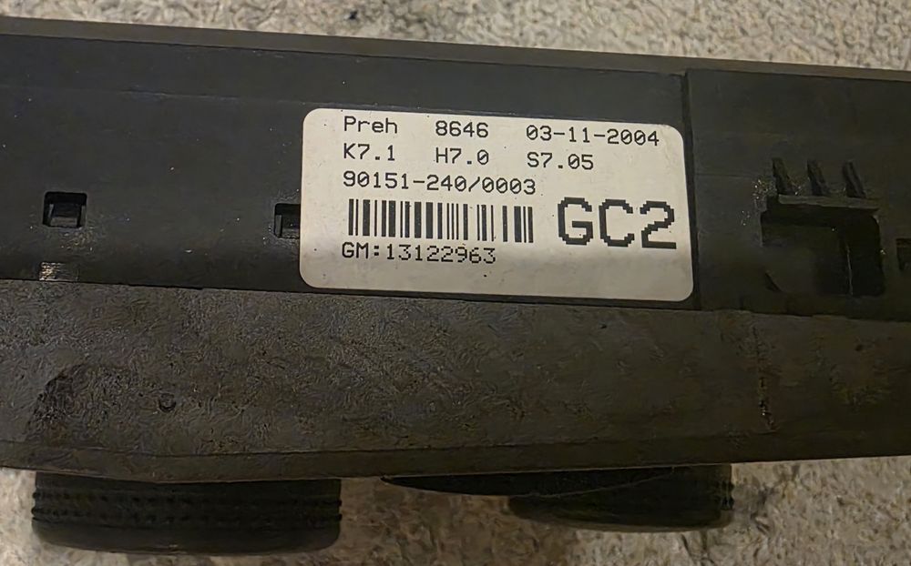 Panou clima opel astra h