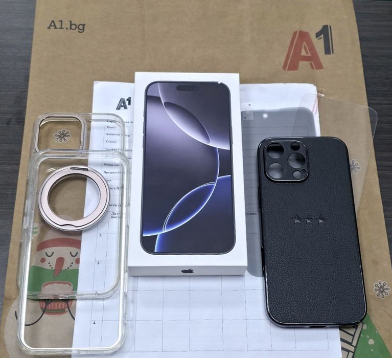 КАТО НОВ 256GB iPhone 16 Pro Max A1 Гаранция 2026г. Black | Черен