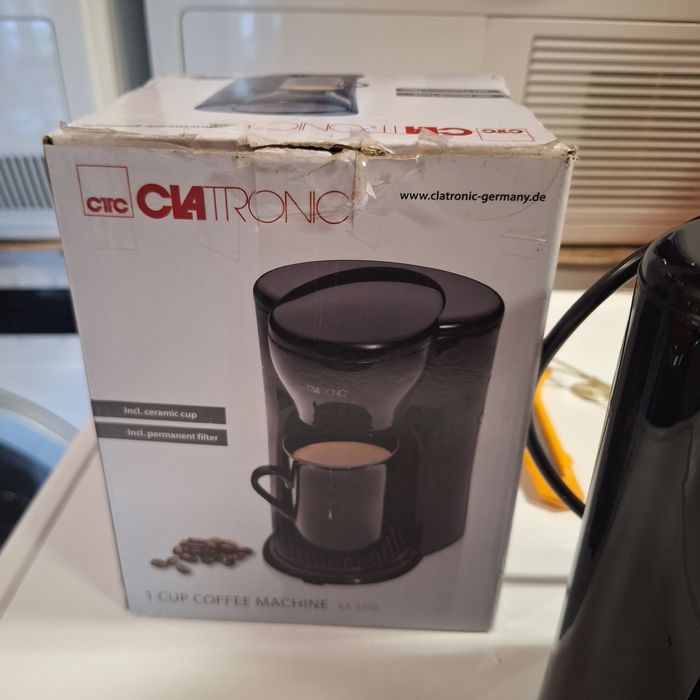 Мини кафе машина + подарък чаша - нова неизползвана