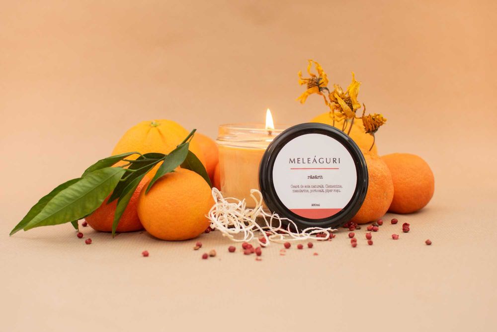 Lumanare MELEAGURI - Rasarit (Mandarina & Clementine & Portocale)