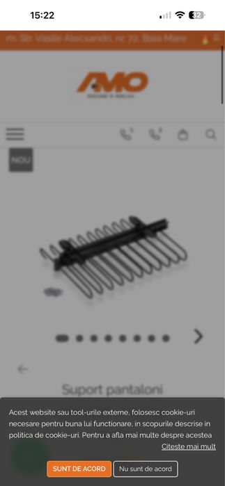 Suport pantaloni ptr sifonier