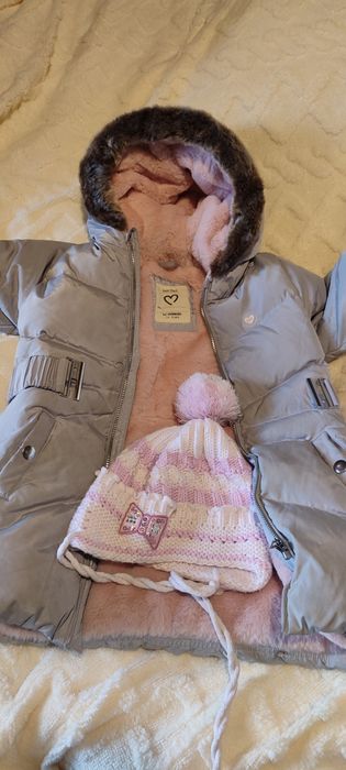 Курточка шубка с шапкой