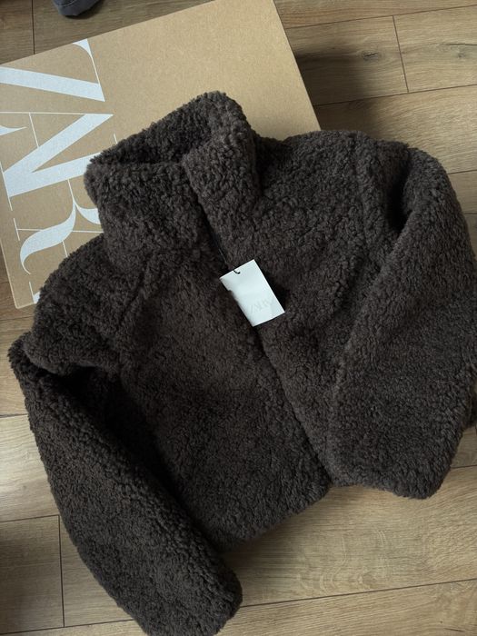 Geaca Zara Bomber Teddy cu izolație termică model viral noua