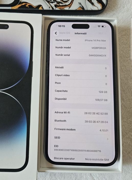 Iphone 14 pro max 128GB, Black Titanium Full box