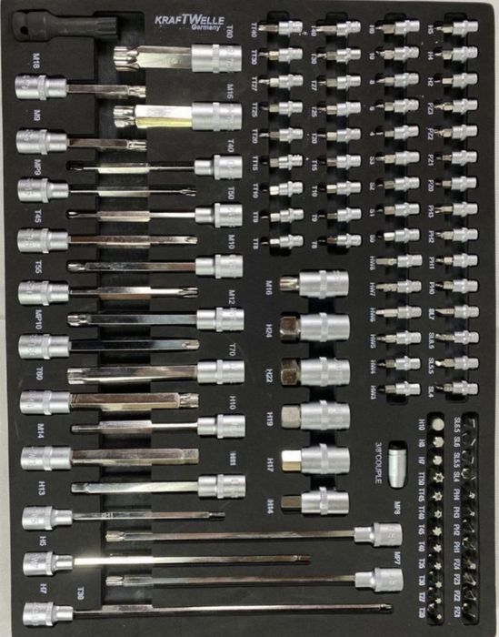 Шкаф-количка с инстроменти KraftWelle 6пълни