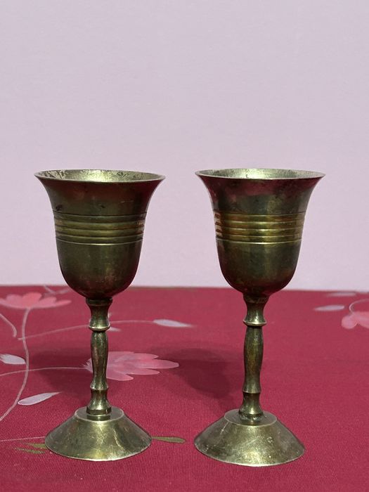 Set Mini 2 Cupe Alamă Vintage