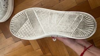 Дамски бели сникърси ест. кожа стелка 24 см