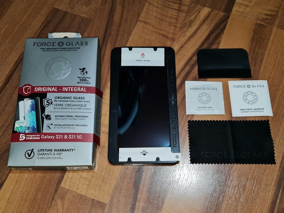 Folie sticla flexibila full cover originala Force Glass Samsung S21 5G