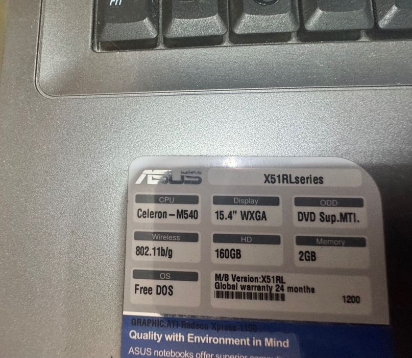 Ноутбук ASUS X51RL