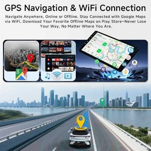 Нова Android 15 мултимедия 1DIN CarPlay Ducato 9" 4+64GB GPS за кола