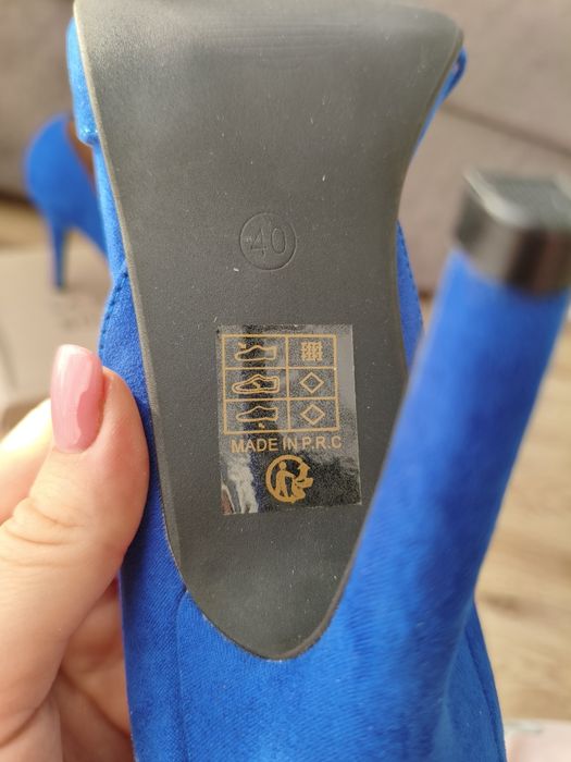 Pantofi stiletto Shayenne La Bottine – albaștri – mărimea 40 – noi sup
