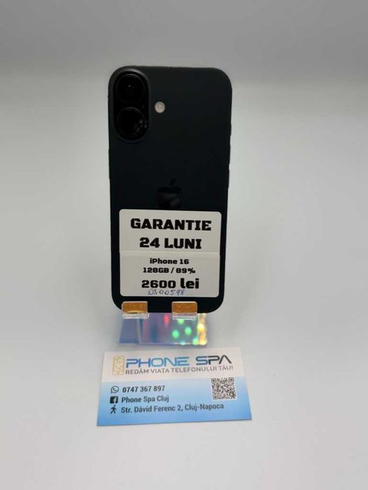 iPhone 16 128Gb 89%- Din magazin,cu garantie! RATE TBI !