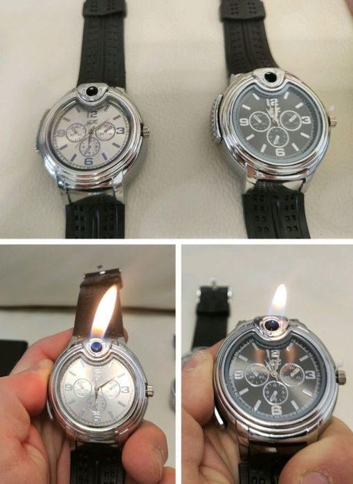 Ceas Bărbați cu bricheta / cadran alb sau negru