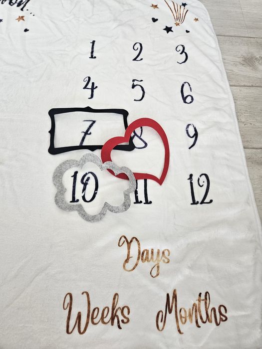 Меко одеално с месеци за бебе