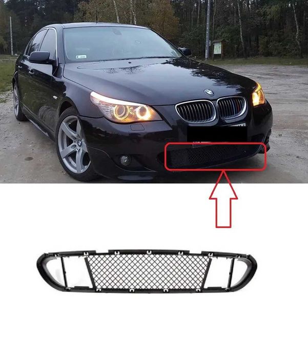 Централна решетка за предна броня М пакетBMW E60 E61 530i 530d 535d