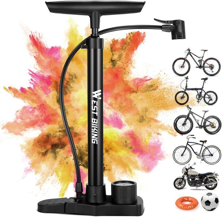 WEST BIKING Alluminio CNC Pompa Bicicletta CO2 Gonfiatore Sfera Bici