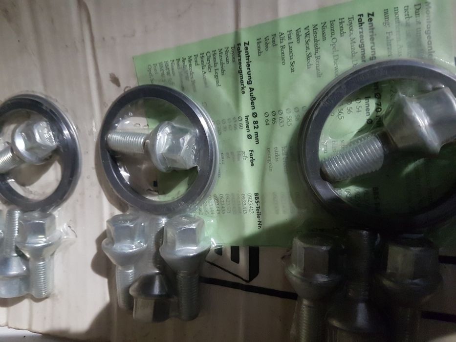 Оригинални BBS болтове, вентили, центриращи втулки