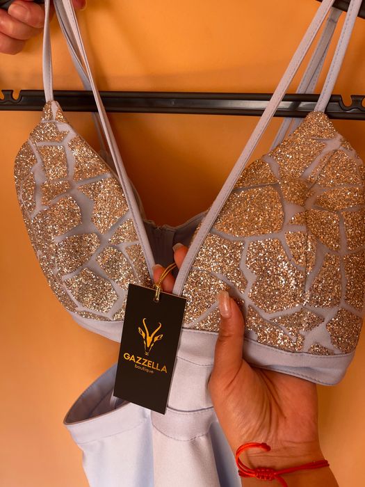 Официална рокля в светло син цвят