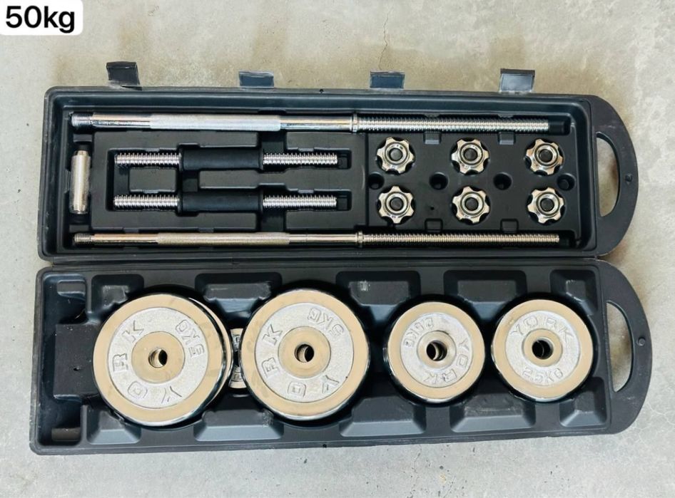 Гантел набор чемодан Разные весы от 15 до 55 КГ.