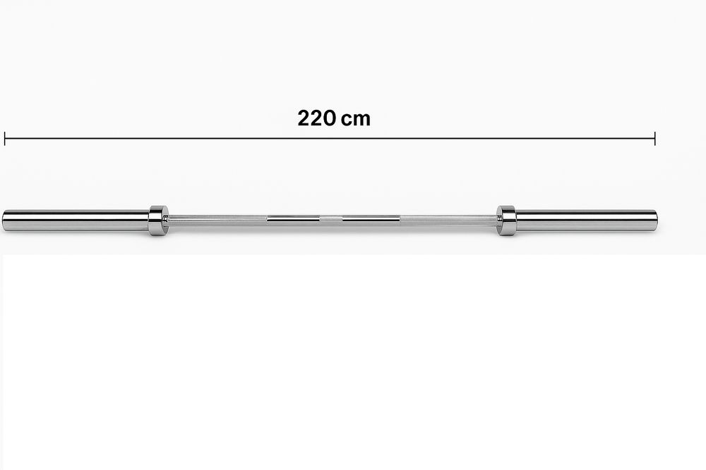 Bara Olimpica Zoco Body Fit®, Lungime 2,2 m, Greutate 230 kg, Crom