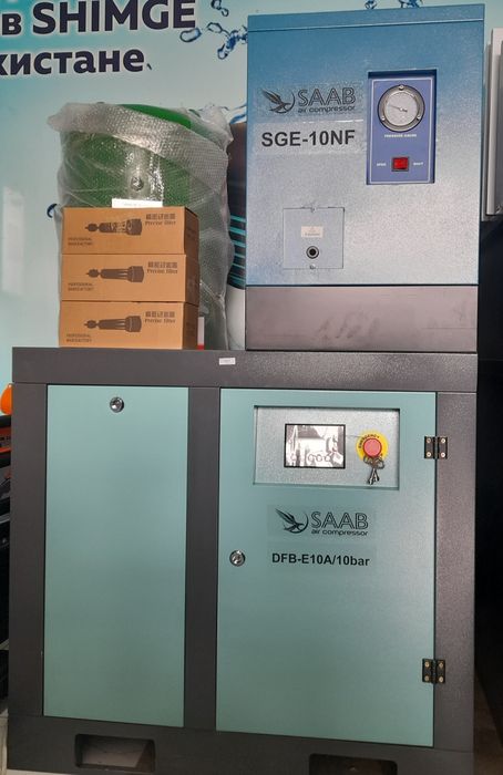 Винтовой для воздуха компрессор 10бар vintovoy havo kompressor 7.5kw