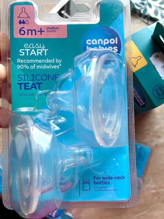 Контейнери за кърма Шише Canpol Babies Антиколик Силиконови Биберони