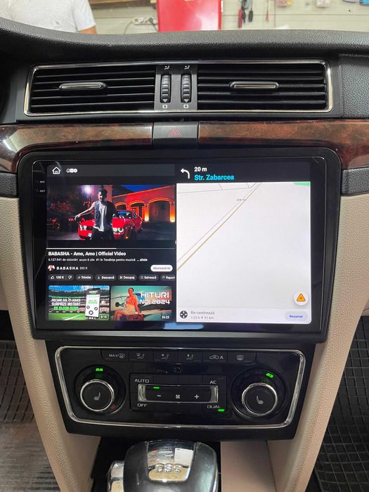 Navigatie Android Skoda Superb 2 Youtube Waze Carplay + Camera