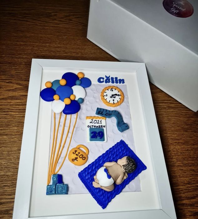 Tablou handmade nou-nascuti fimo