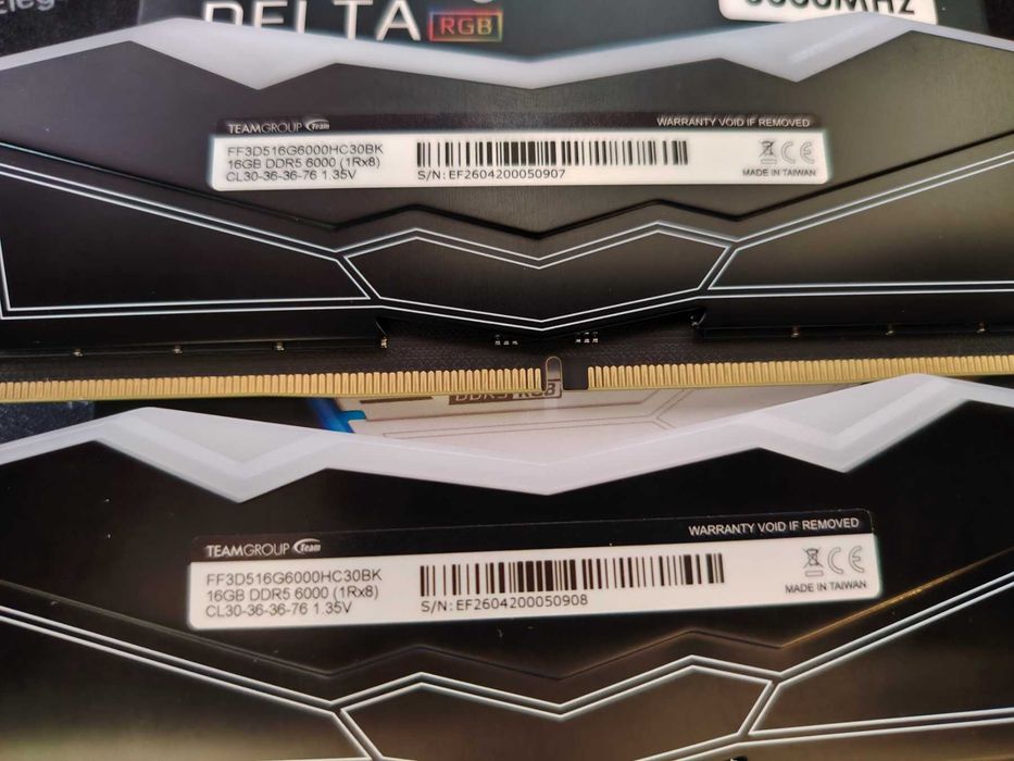 Рам памет TEAMGROUP T-Force Delta RGB 32GB (2 x 16GB)  DDR5 6000MHz Intel XMP / AMD EXPO
