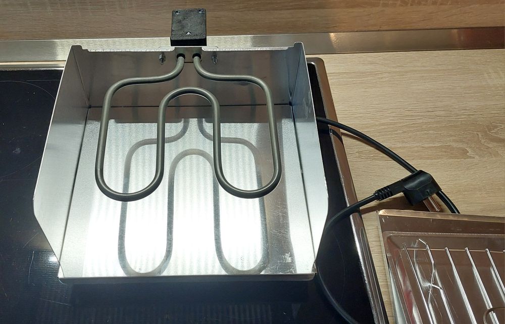 Парти грил 800w, тавичка за мазнина, инокс / Скара