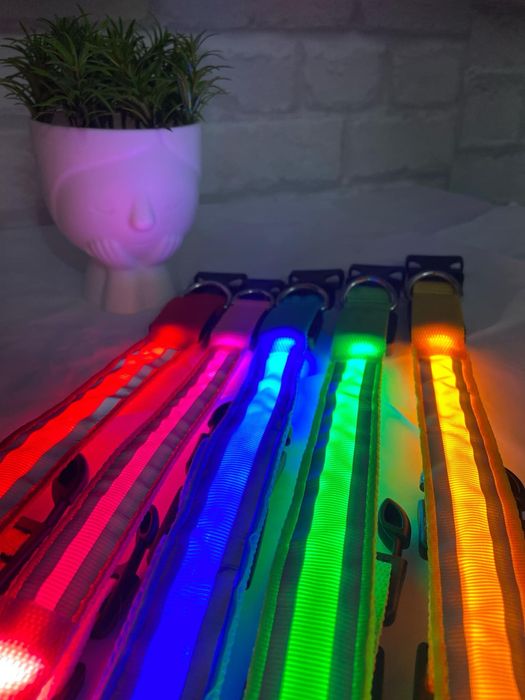 Светещи нашийници за кучета с USB зареждане