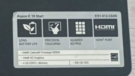 Ноутбук офисный Acer Aspire E15
