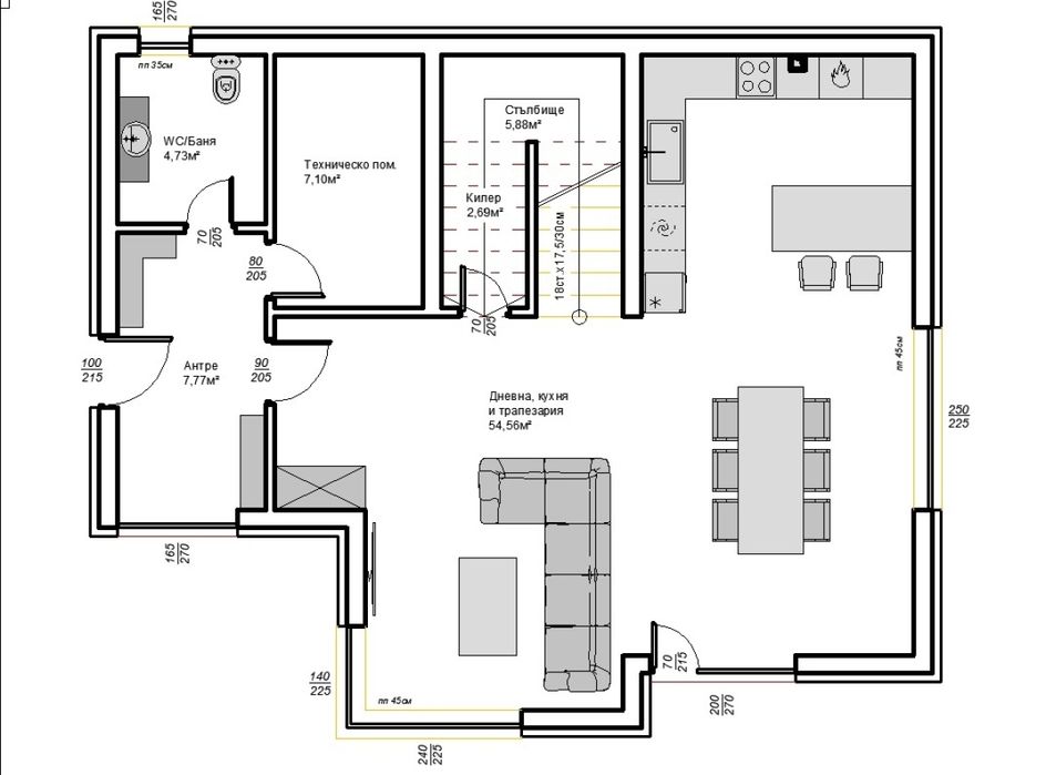 Модерна двуетажна къща в м-т Траката, гр. Варна