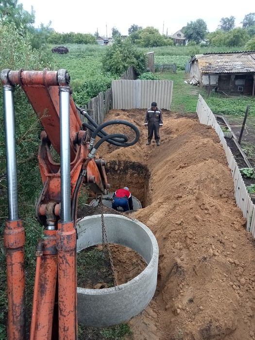 Монтаж септиков.