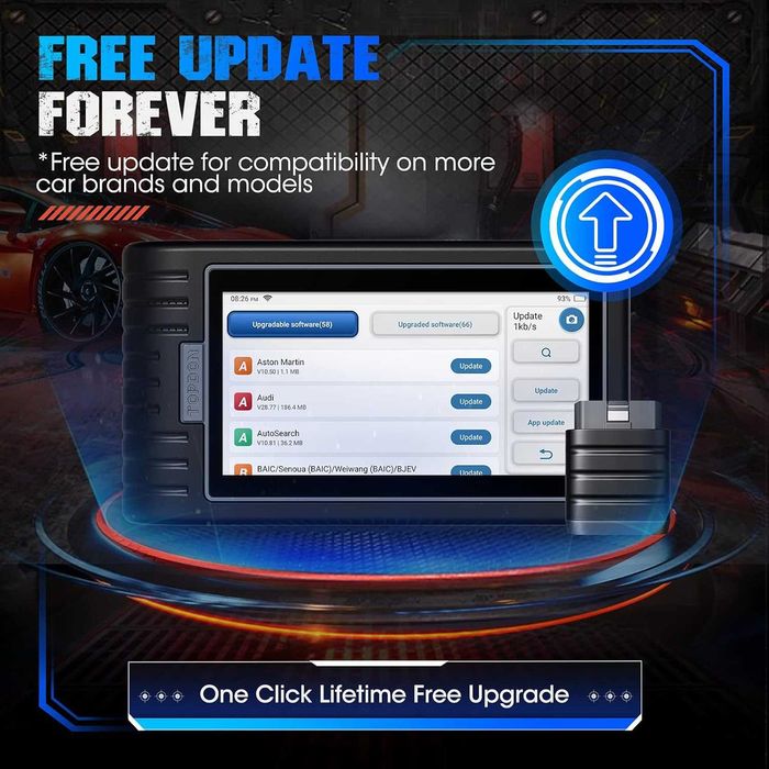 Професионална автодиагностика TOPDON ArtiDiag 800BT с дисплей