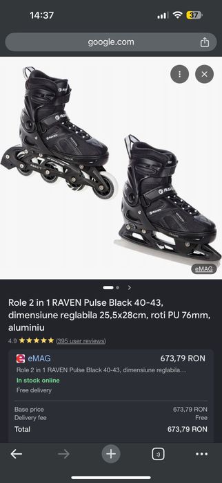 Role și patine 2in1 mărime reglabilă 40-43