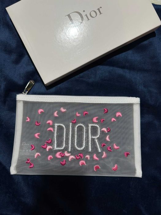 Portfard Dior roz cu logo