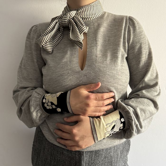 Chanel cashmere neck-scarf jumper pulover