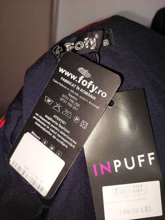 Camasa Fofy office bleumarin cu brandenburg TRANSPORT GRATUIT