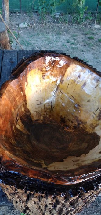 Chiuveta din lemn de nuc