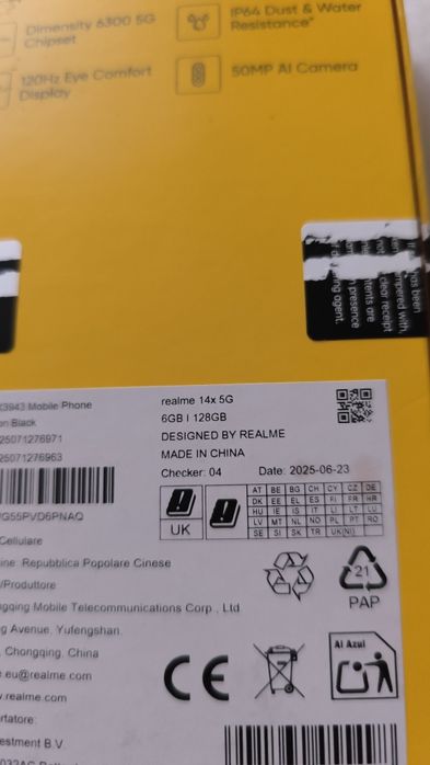 Realme 14x и  honor x5c