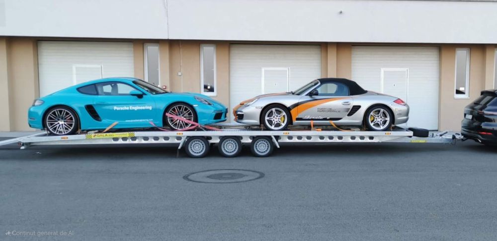 Trailer 8,5m DE ÎNCHIRIAT Platformă auto două poziții remorca remorci