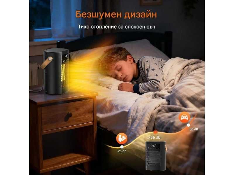 Керамичен Отоплител с Дистанционно Xylozon XY-617S, 1500W, Черен