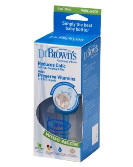 Dr.Brown`s Natural Flow - Широко шише за хранене 120ml