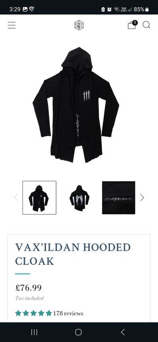 Наметало с качулка cosplay critical role vax'ildan